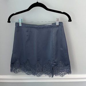 purple/gray silk mini skirt🩶
